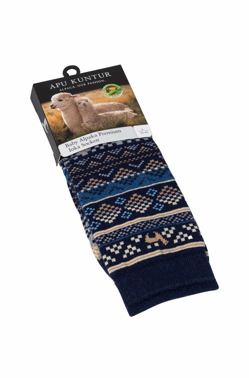 Alpaka Socken INKA aus 70% Baby Alpaka & 25% Pima Baumwolle