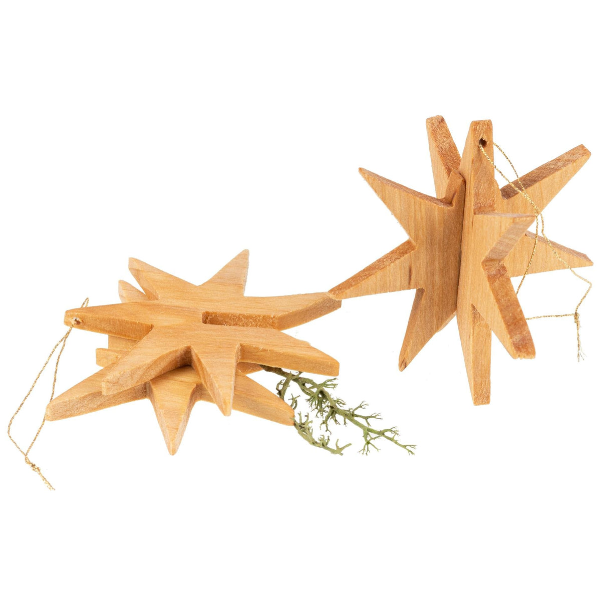 3D-Weihnachtsschmuck - Erle - geölt - mit Band