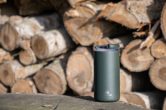 Grønenberg Thermobecher 440ml | Kaffeebecher to go aus recyceltem Edelstahl | 100% Auslaufsicher