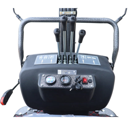 Minibagger DKB991S - Dunkelgrau mit Schaufel - Set