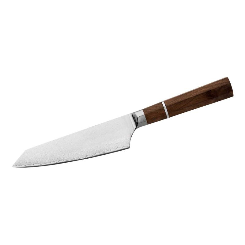 Kockkniv Damaskus, valnötsträ