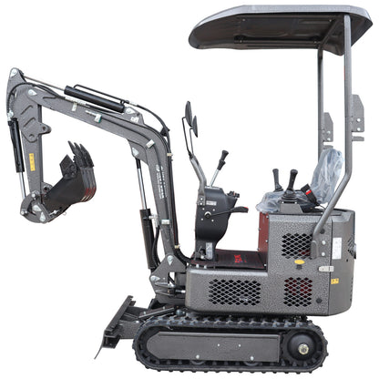 Minibagger DKB991S - Dunkelgrau mit Schaufel - Set
