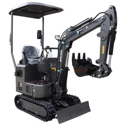 Minibagger DKB991S - Dunkelgrau mit Schaufel - Set
