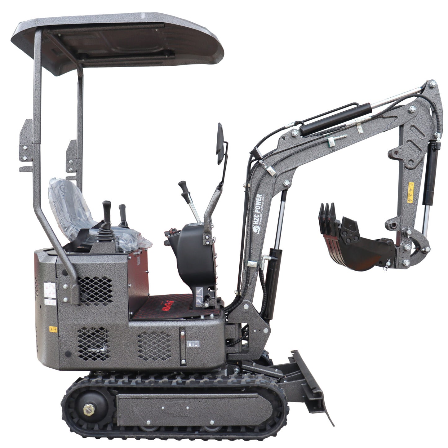 Minibagger DKB991S - Dunkelgrau mit Schaufel - Set
