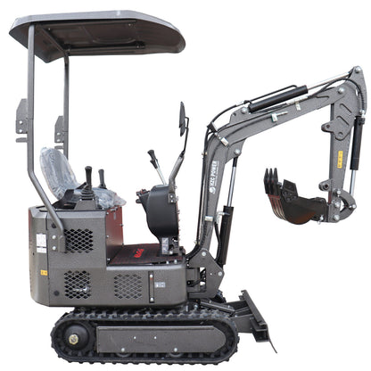 Minibagger DKB991S - Dunkelgrau mit Schaufel - Set