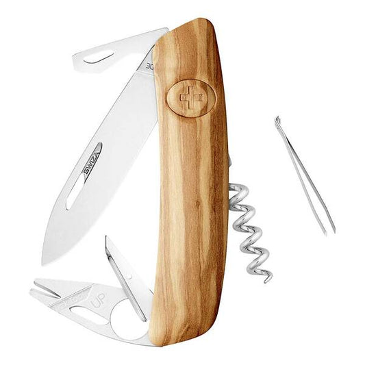 Schweizer Taschenmesser Swiza TT03, Olivenholz