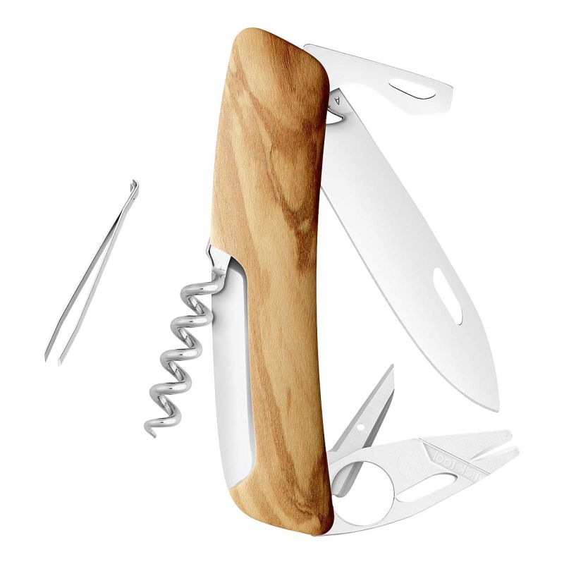 Schweizer Taschenmesser Swiza TT03, Olivenholz