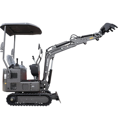 Minibagger DKB991S - Dunkelgrau mit Schaufel - Set