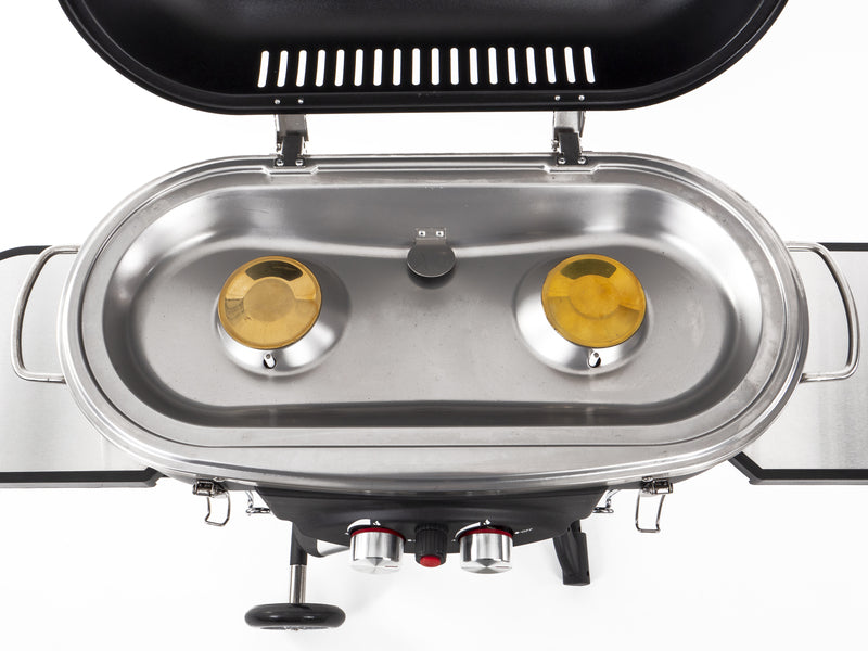 Trolley 2-Flamm-Gasgrill mit Zündsicherung
