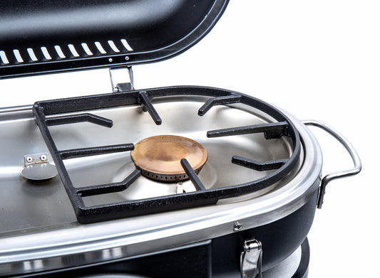 Topfgitter aus Gusseisen für Trolley 2-Flamm-Gasgrill