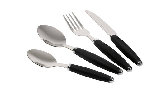 Cutlery set – 24 pieces for 6 people black