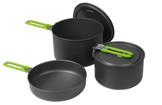 Elite Camping-Kochgeschirr - 5-teiliges Alu-Topfset