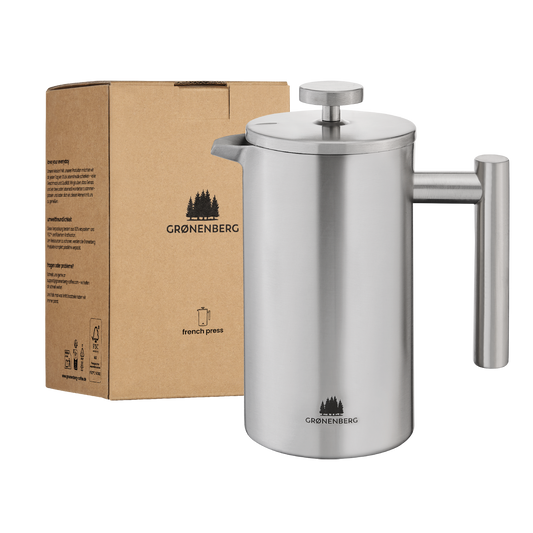 Grønenberg Edelstahl French Press inkl. Ersatz-Filter
