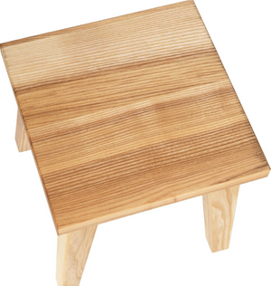 Small wooden stool children's stool made of oiled ash - footstool 27 x 27 x 27 cm