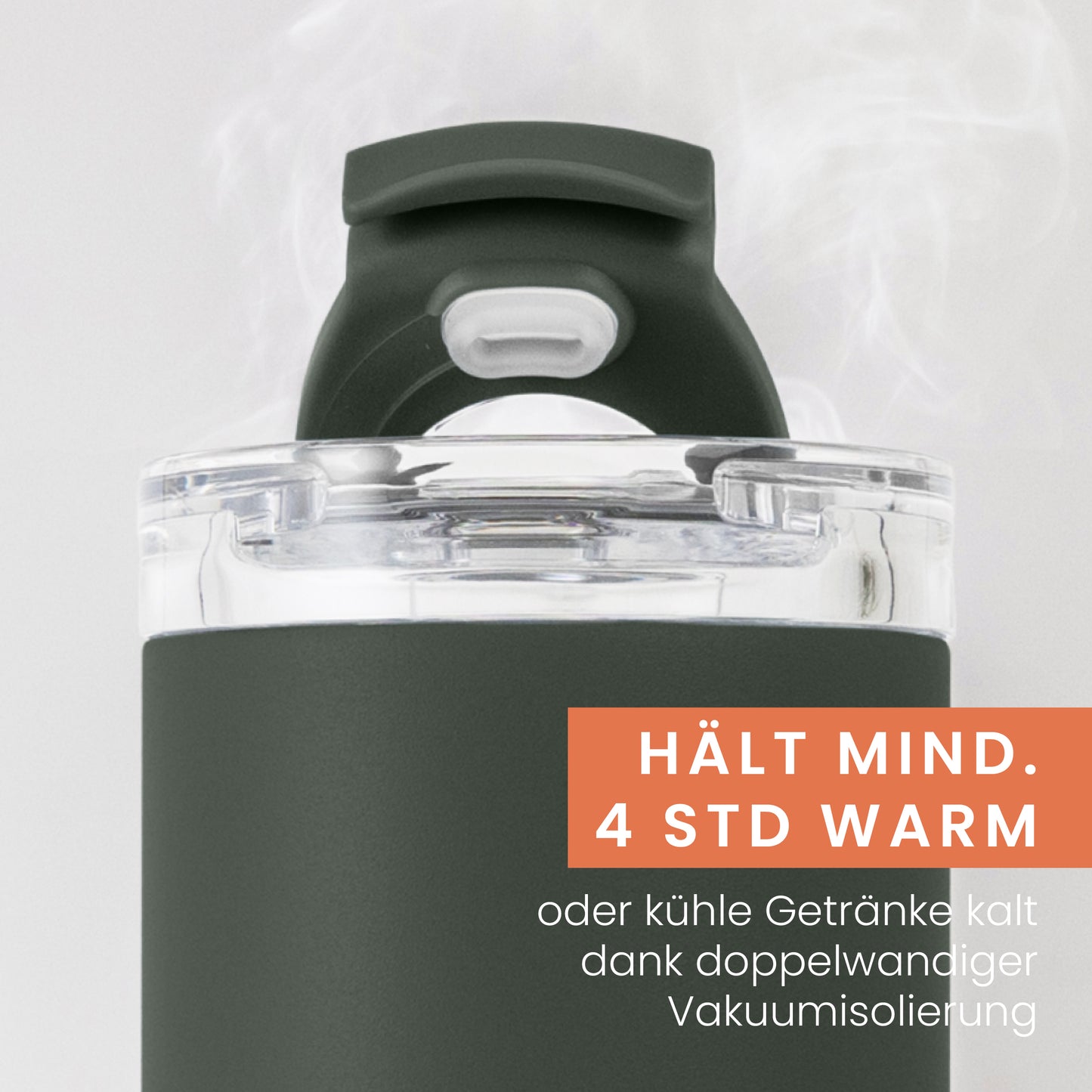 Grønenberg Thermobecher 440ml | Kaffeebecher to go aus recyceltem Edelstahl | 100% Auslaufsicher