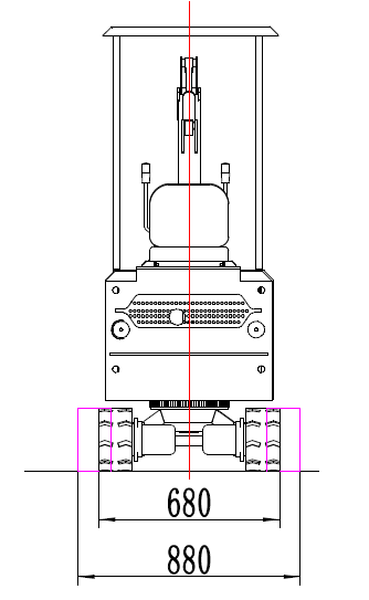 Hybrid Minibagger EBKB810K Benzin und Elektro nur 68cm breit
