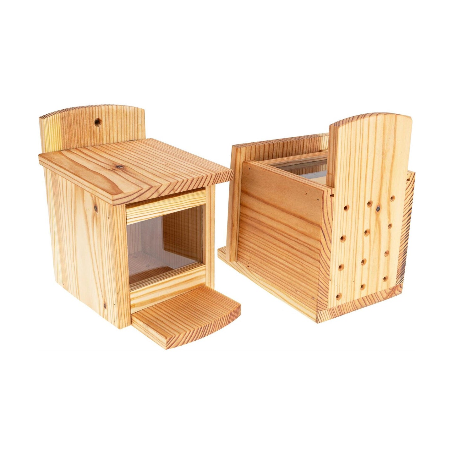 Eichhörnchen Futterhaus aus europäischer Lärche - inklusive Nussspender / Futterbox