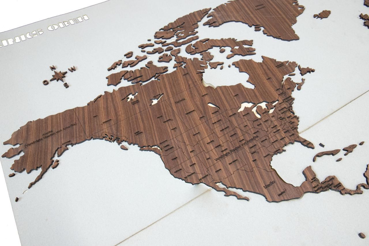 Weltkarte aus FSC® Holz – Deine Reisen. Deine Welt. Deine Erlebnisse.