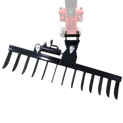 Hydraulisch schwenkbarer Rechen