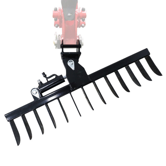 Hydraulisch schwenkbarer Rechen