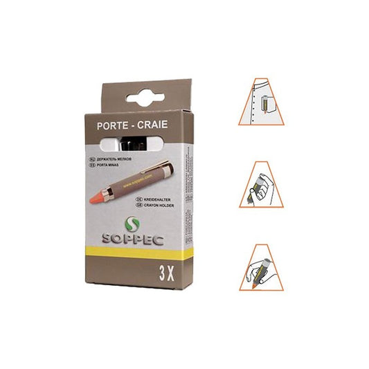 SOPPEC Kreidehalter Markierkreide 3er Pack