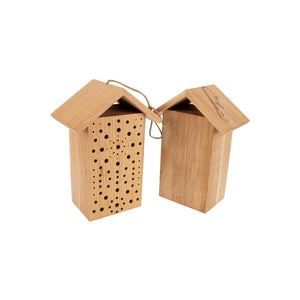 Massives Nistholz-Insektenhotel aus Buchenholz - Wildbienen Hotel - 25 x 18 x 9 cm