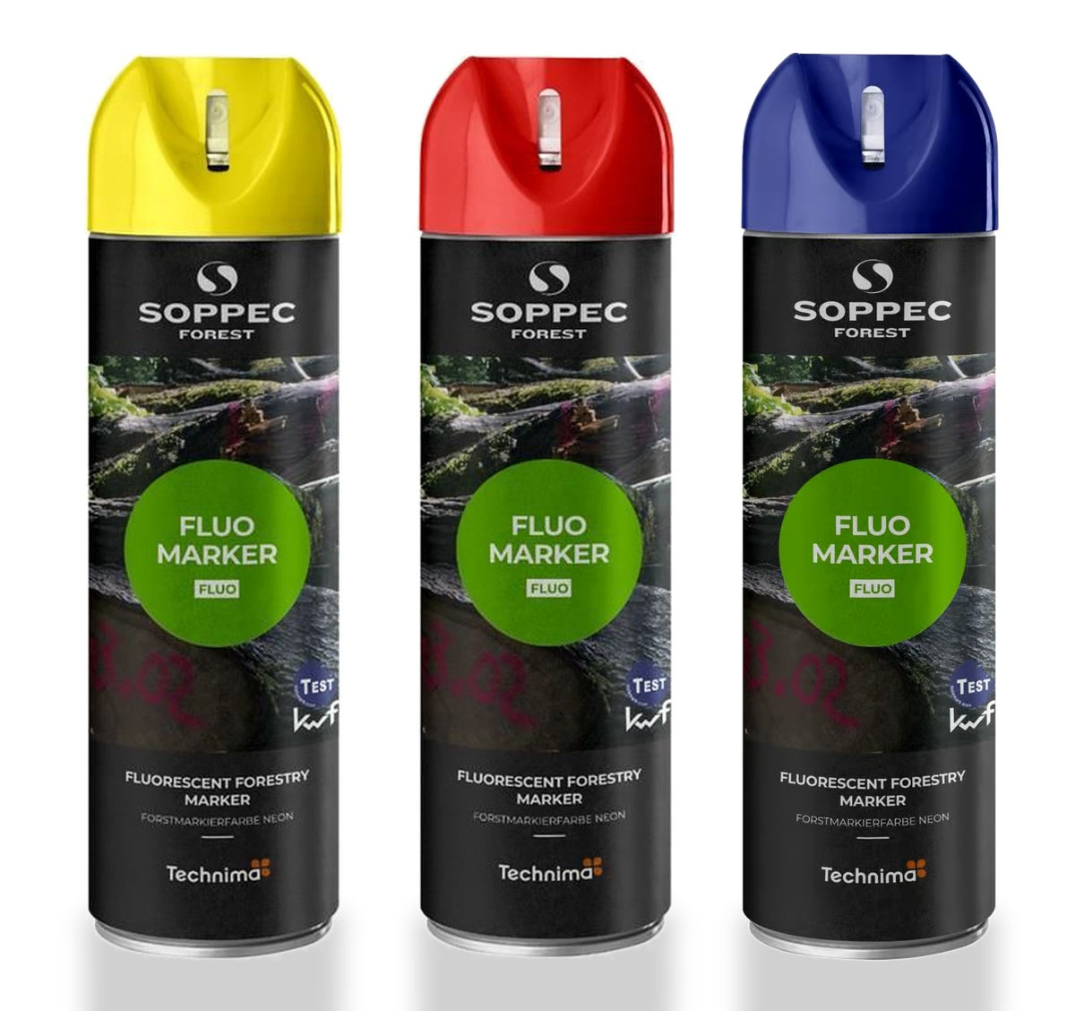 3er Pack SOPPEC FLUO MARKER Holzmarkierfarbe