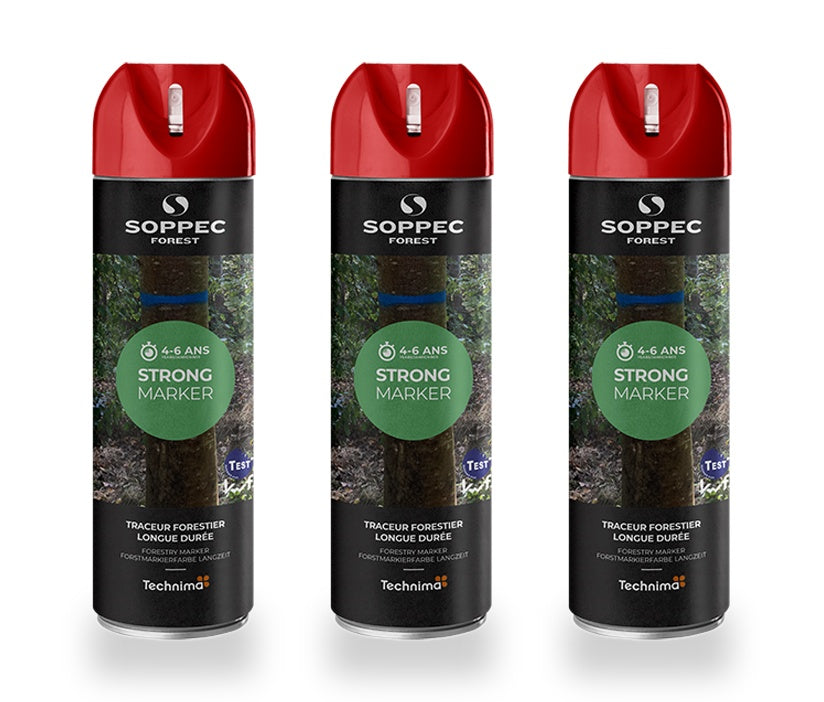 3er Pack SOPPEC STRONG MARKER Nicht fluoreszierende Langzeit-Holzmarkierfarbe