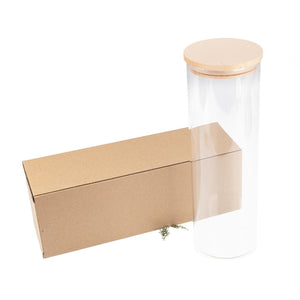 Vorratsglas 2,2 L mit FSC® Buchenholzdeckel – 30 cm hoch, Borosilikatglas